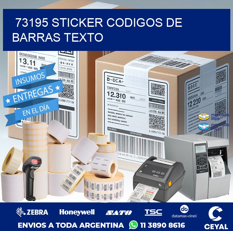 73195 STICKER CODIGOS DE BARRAS TEXTO