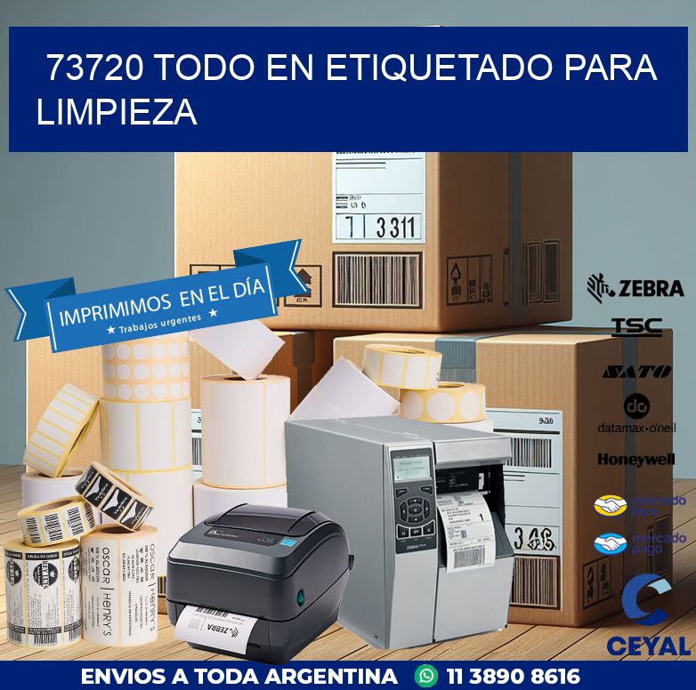 73720 TODO EN ETIQUETADO PARA LIMPIEZA