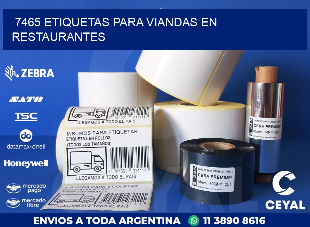 7465 ETIQUETAS PARA VIANDAS EN RESTAURANTES