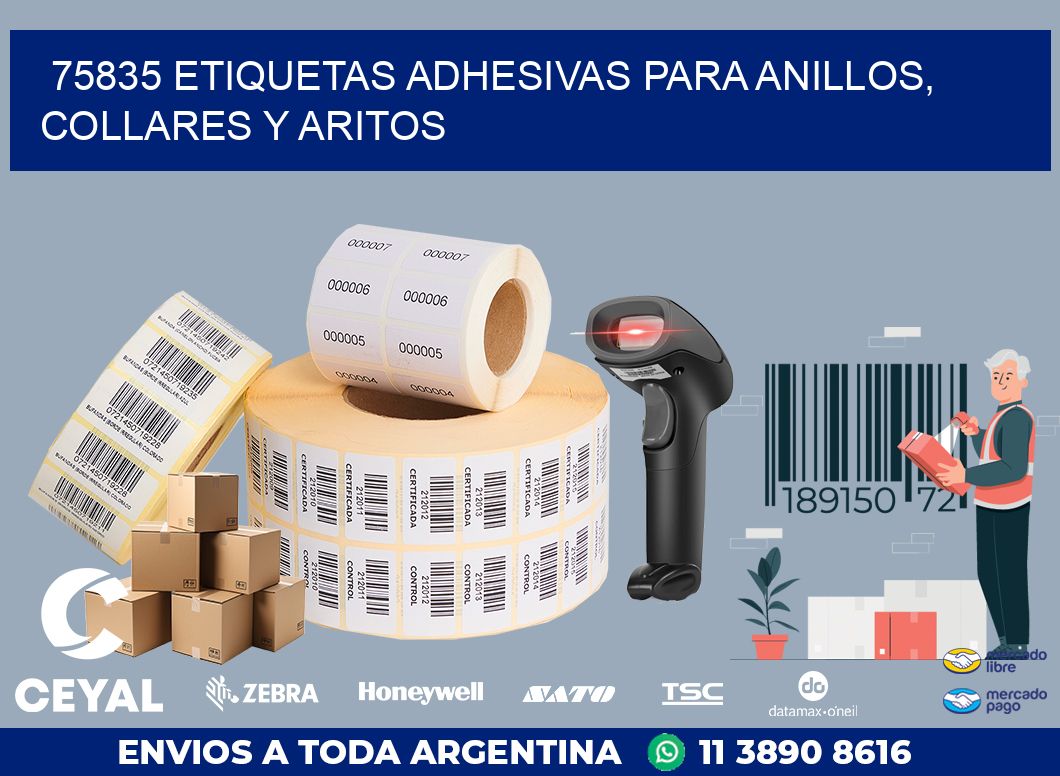 75835 ETIQUETAS ADHESIVAS PARA ANILLOS, COLLARES Y ARITOS