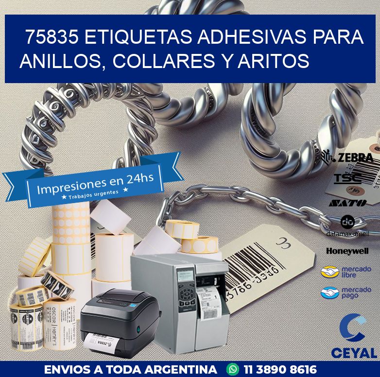75835 ETIQUETAS ADHESIVAS PARA ANILLOS, COLLARES Y ARITOS