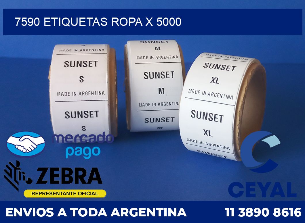 7590 ETIQUETAS ROPA X 5000