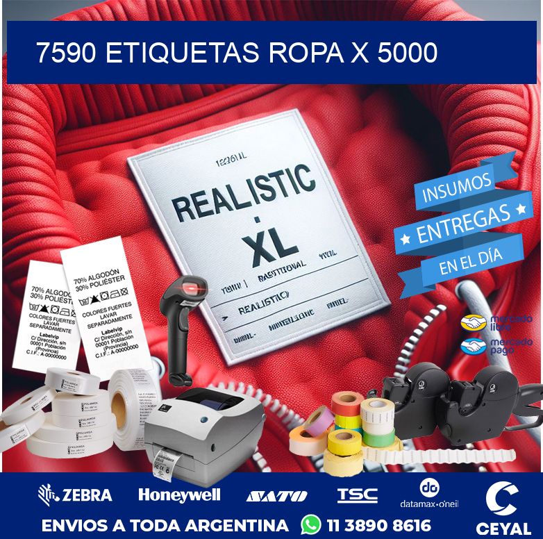 7590 ETIQUETAS ROPA X 5000