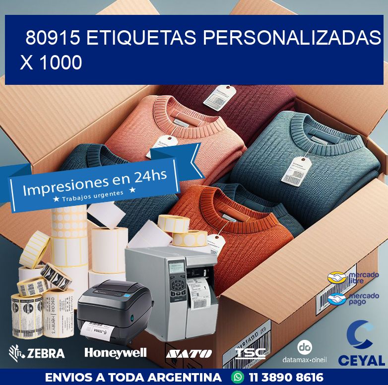 80915 ETIQUETAS PERSONALIZADAS X 1000