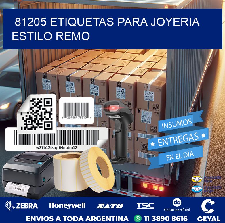 81205 ETIQUETAS PARA JOYERIA ESTILO REMO
