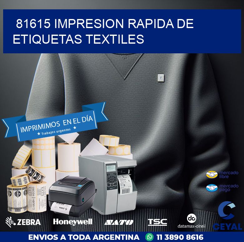 81615 IMPRESION RAPIDA DE ETIQUETAS TEXTILES