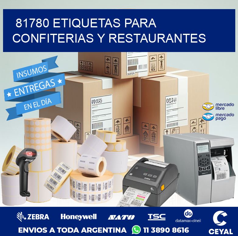 81780 ETIQUETAS PARA CONFITERIAS Y RESTAURANTES