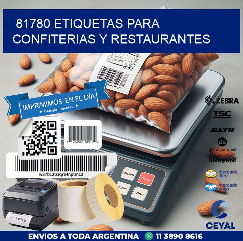 81780 ETIQUETAS PARA CONFITERIAS Y RESTAURANTES
