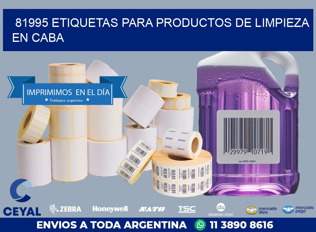 81995 ETIQUETAS PARA PRODUCTOS DE LIMPIEZA EN CABA