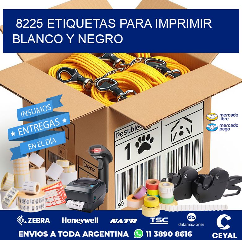 8225 ETIQUETAS PARA IMPRIMIR BLANCO Y NEGRO