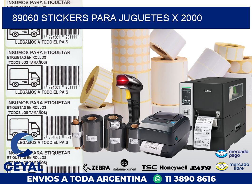 89060 STICKERS PARA JUGUETES X 2000