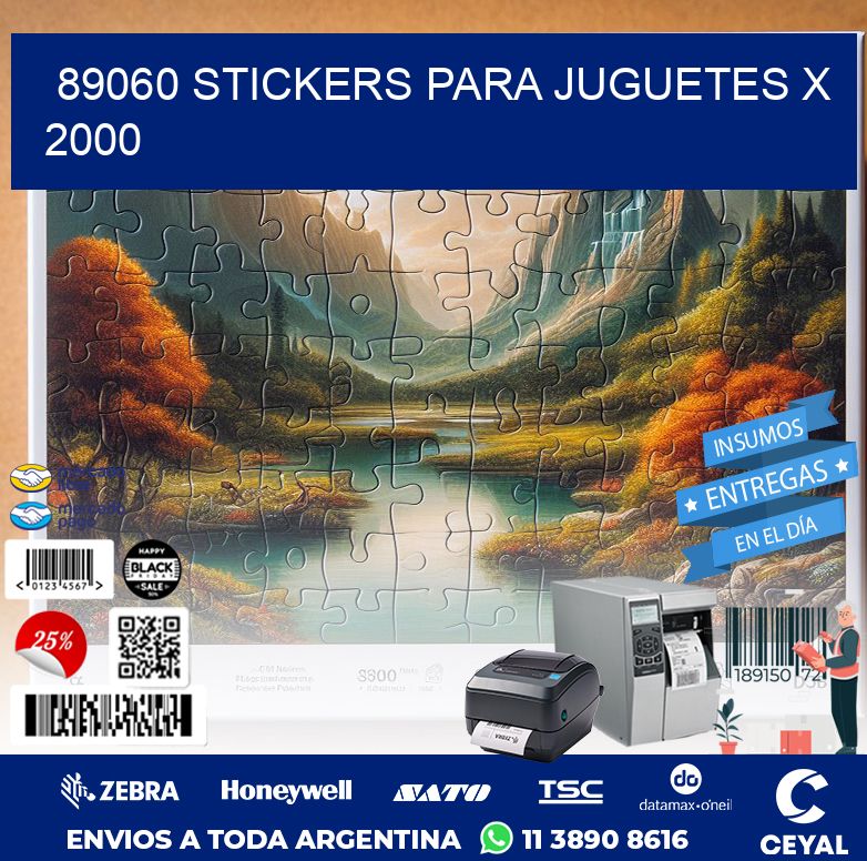 89060 STICKERS PARA JUGUETES X 2000