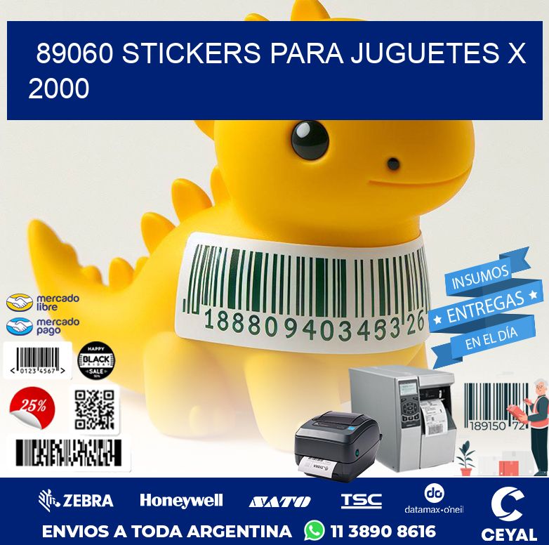 89060 STICKERS PARA JUGUETES X 2000