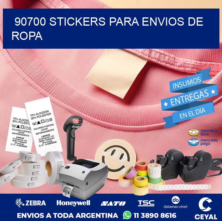 90700 STICKERS PARA ENVIOS DE ROPA