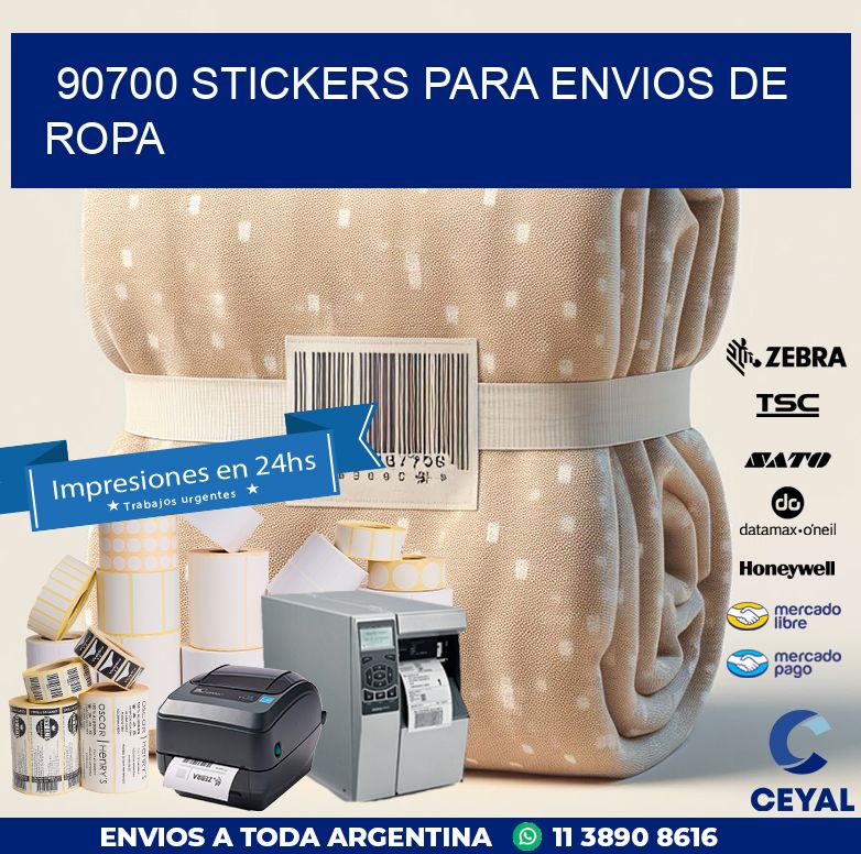 90700 STICKERS PARA ENVIOS DE ROPA