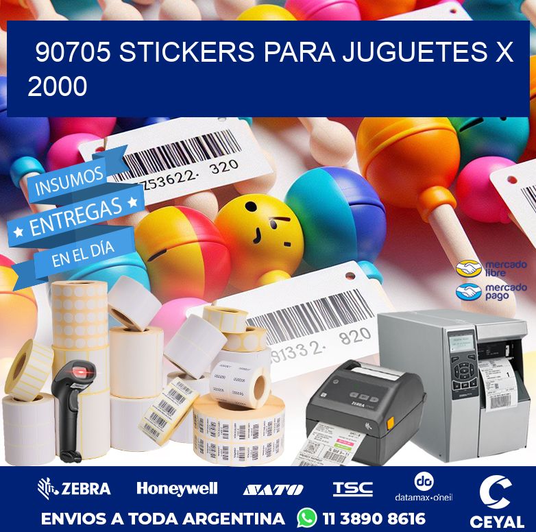 90705 STICKERS PARA JUGUETES X 2000