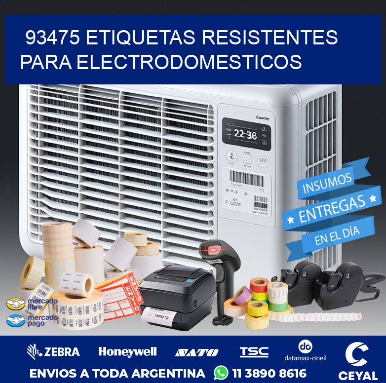 93475 ETIQUETAS RESISTENTES PARA ELECTRODOMESTICOS