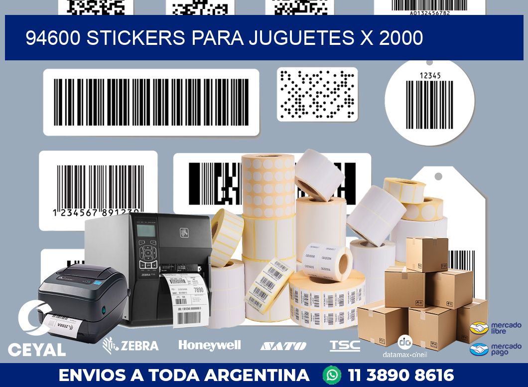 94600 STICKERS PARA JUGUETES X 2000