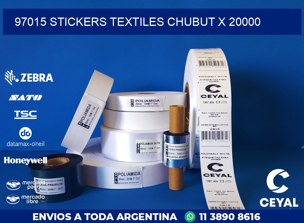97015 STICKERS TEXTILES CHUBUT X 20000