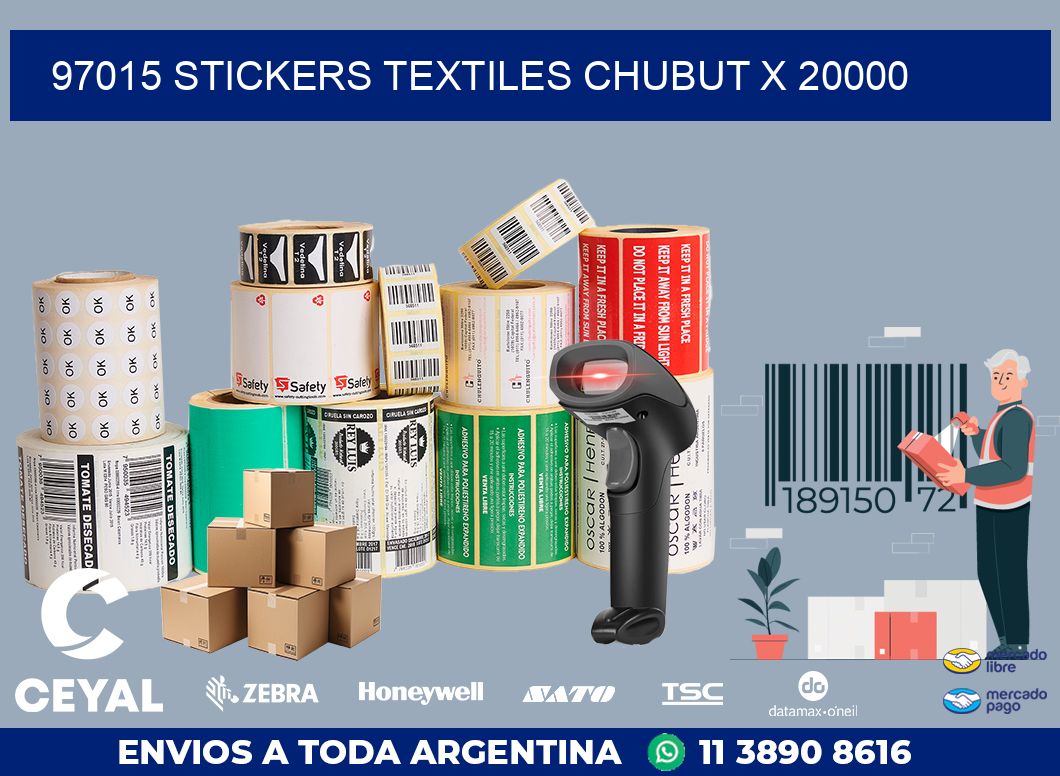 97015 STICKERS TEXTILES CHUBUT X 20000