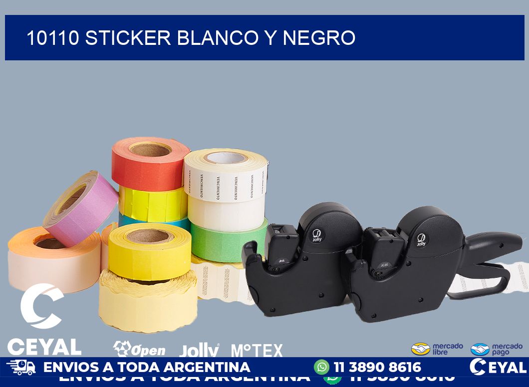 10110 STICKER BLANCO Y NEGRO