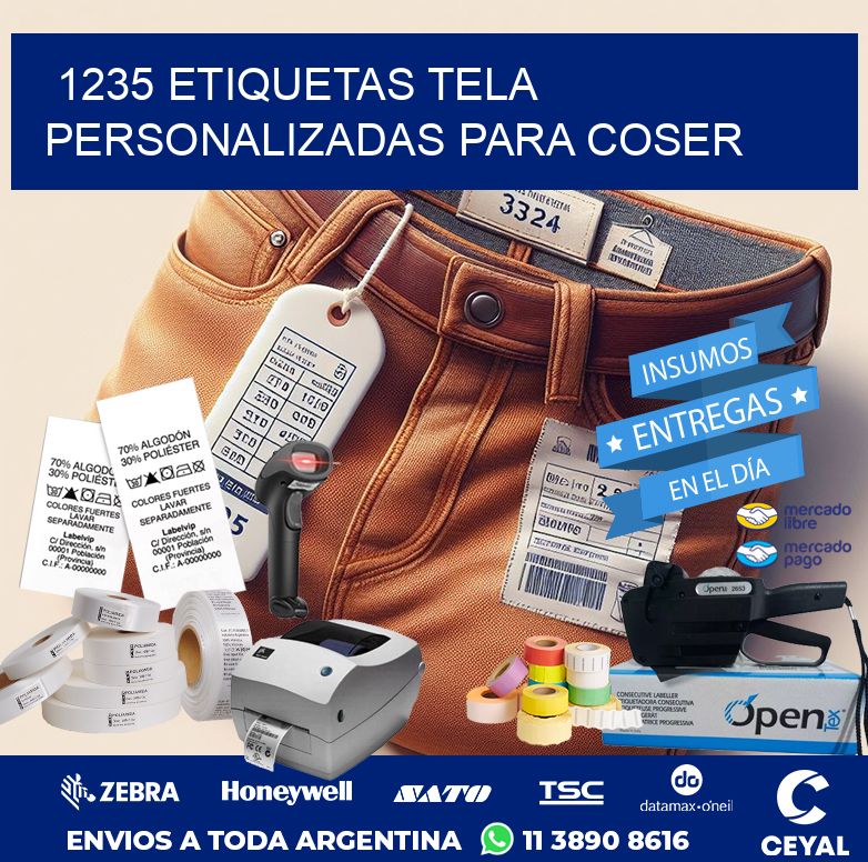 1235 ETIQUETAS TELA PERSONALIZADAS PARA COSER