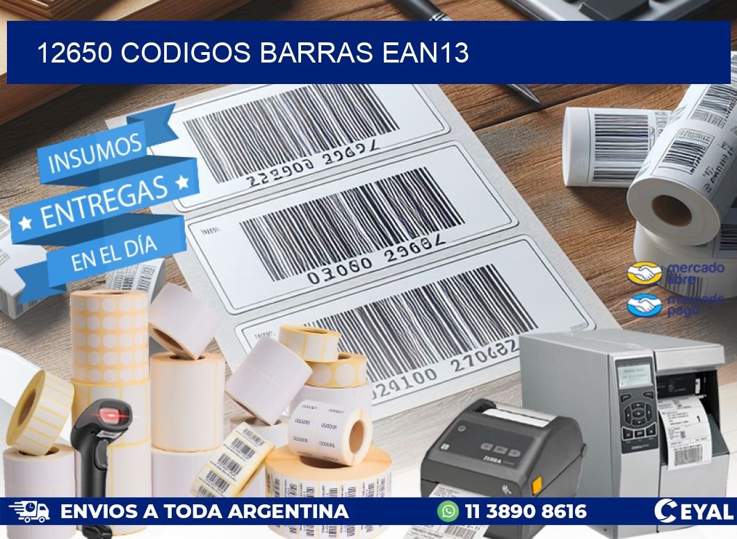 12650 CODIGOS BARRAS EAN13