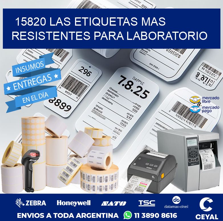 15820 LAS ETIQUETAS MAS RESISTENTES PARA LABORATORIO
