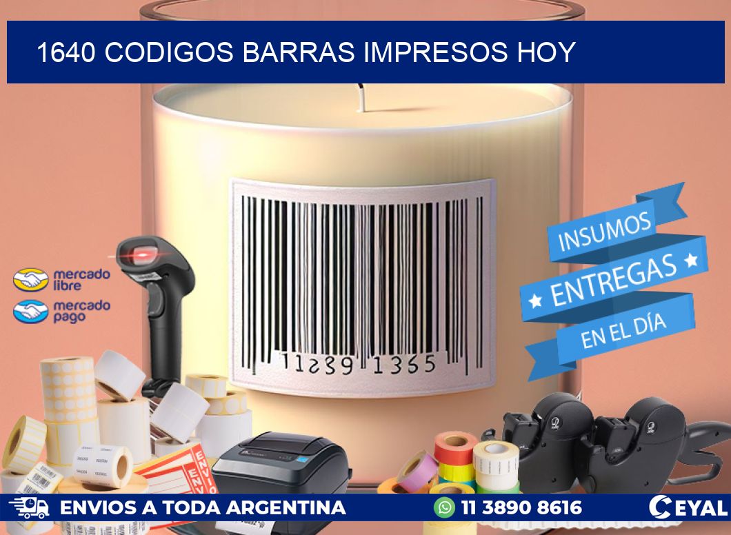 1640 CODIGOS BARRAS IMPRESOS HOY