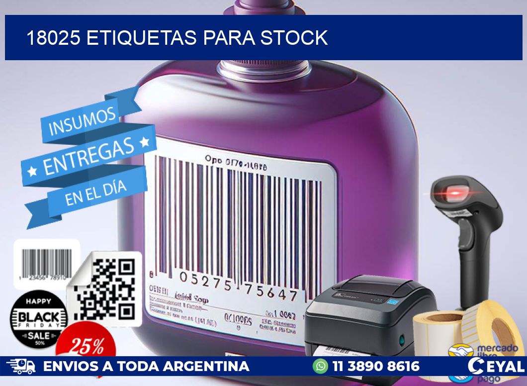 18025 ETIQUETAS PARA STOCK