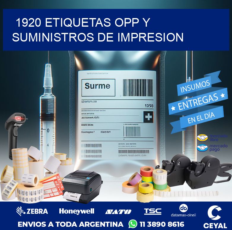 1920 ETIQUETAS OPP Y SUMINISTROS DE IMPRESION