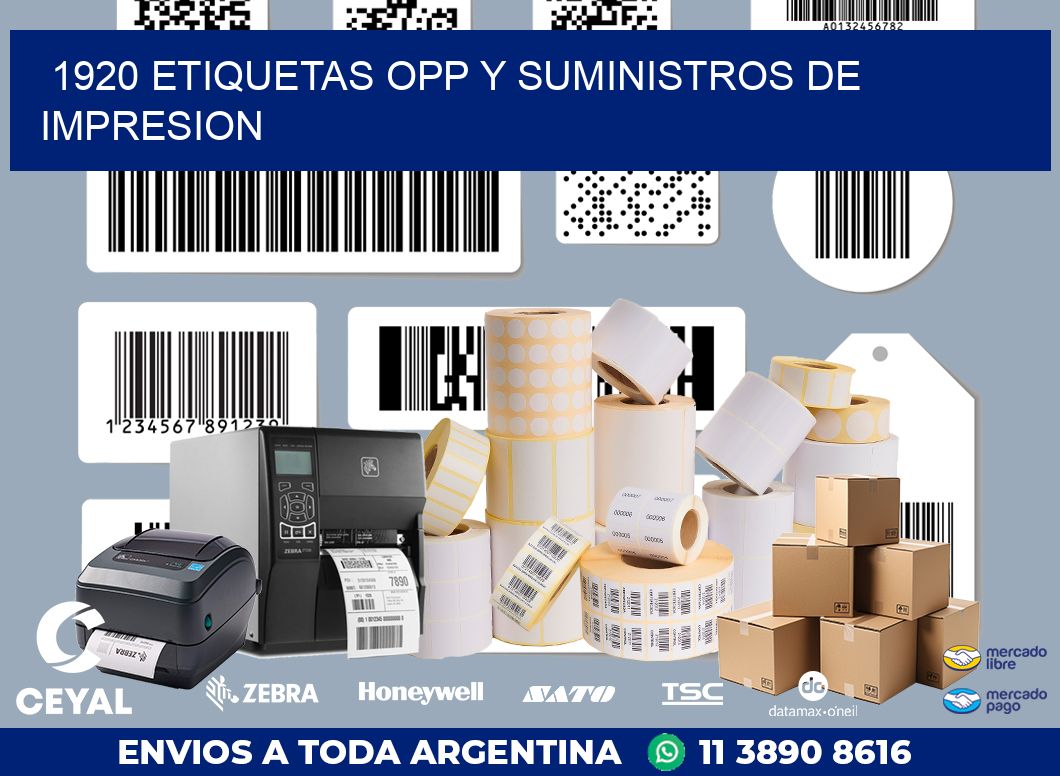 1920 ETIQUETAS OPP Y SUMINISTROS DE IMPRESION