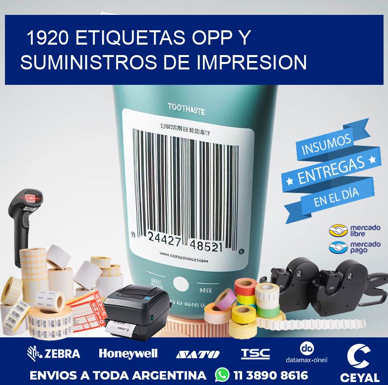 1920 ETIQUETAS OPP Y SUMINISTROS DE IMPRESION