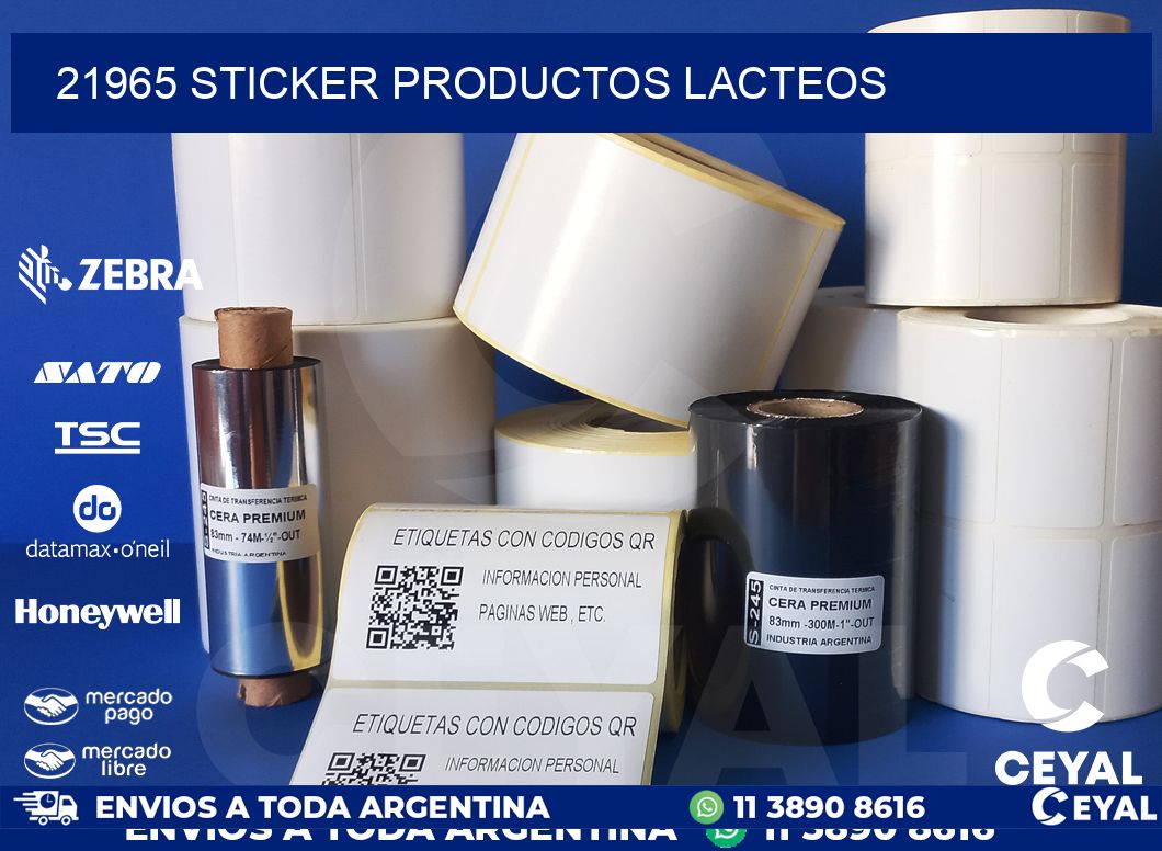 21965 STICKER PRODUCTOS LACTEOS