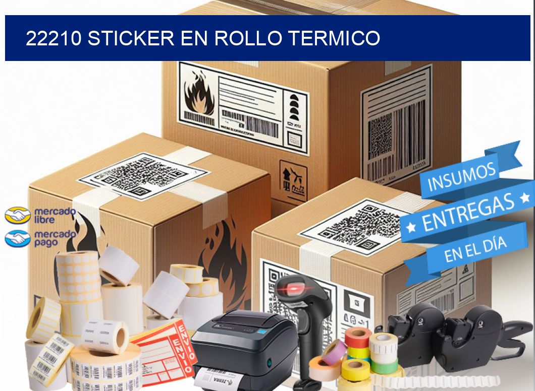 22210 STICKER EN ROLLO TERMICO