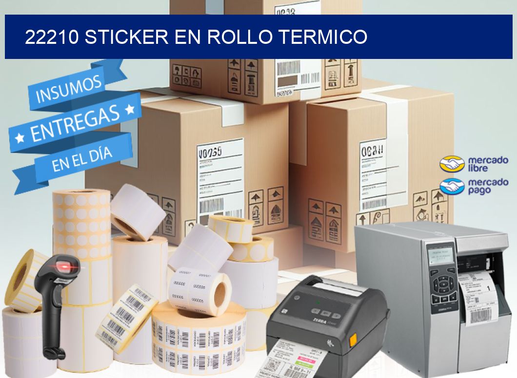 22210 STICKER EN ROLLO TERMICO