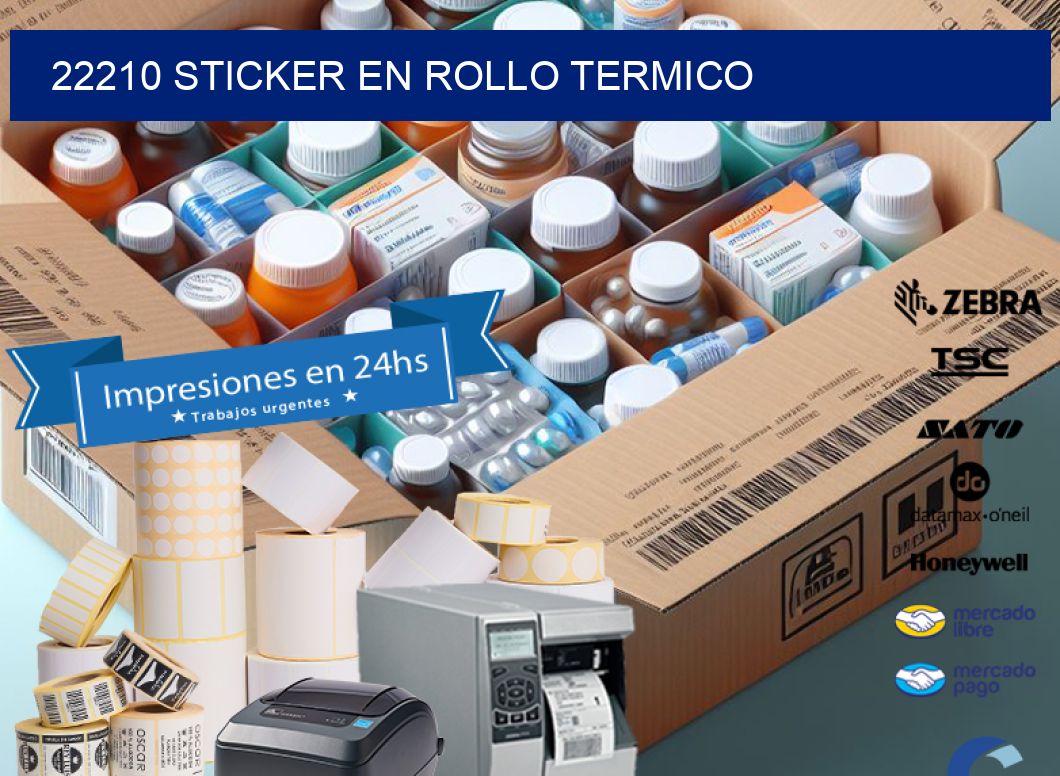 22210 STICKER EN ROLLO TERMICO