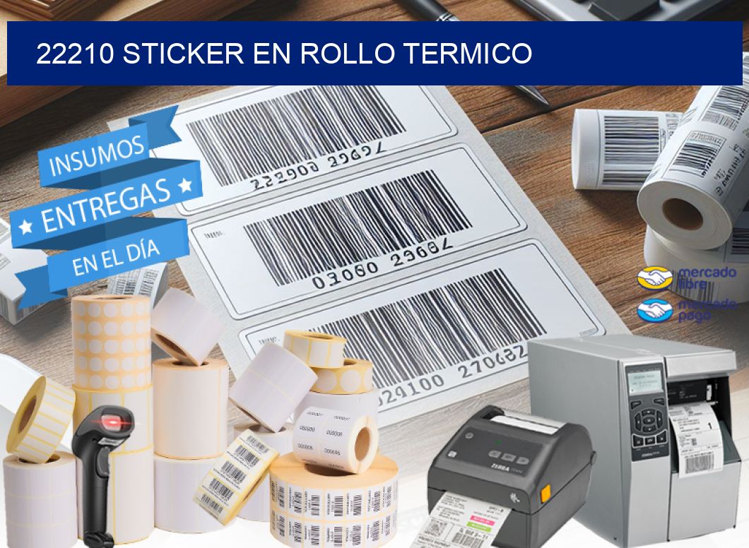 22210 STICKER EN ROLLO TERMICO