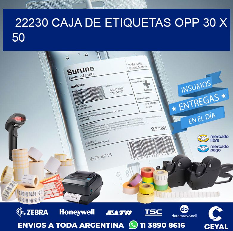 22230 CAJA DE ETIQUETAS OPP 30 X 50