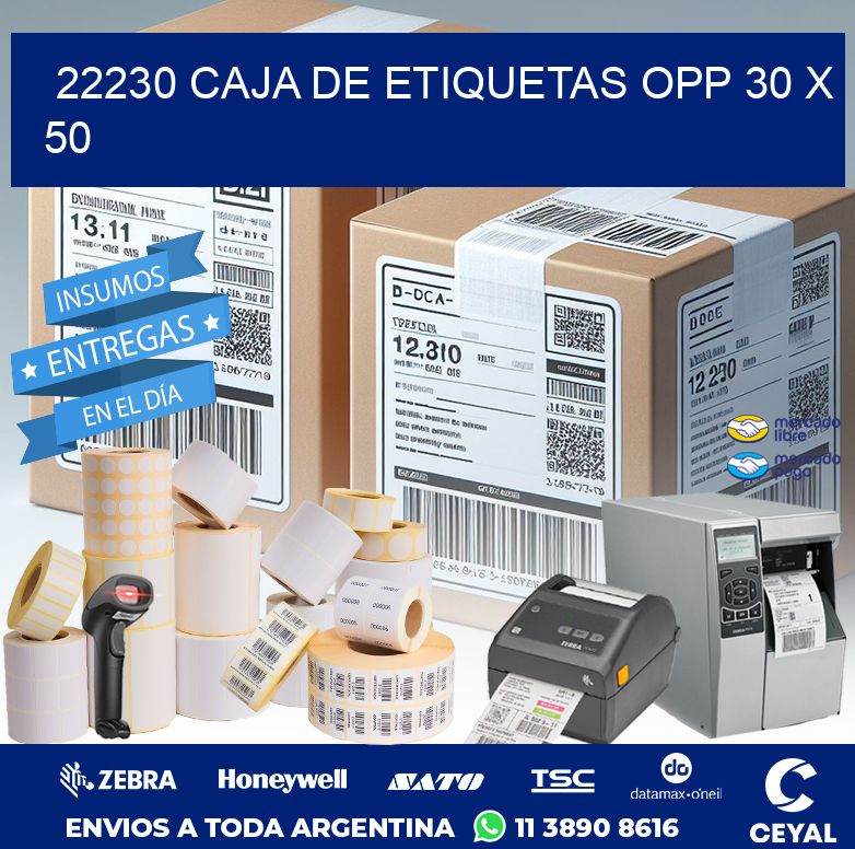 22230 CAJA DE ETIQUETAS OPP 30 X 50