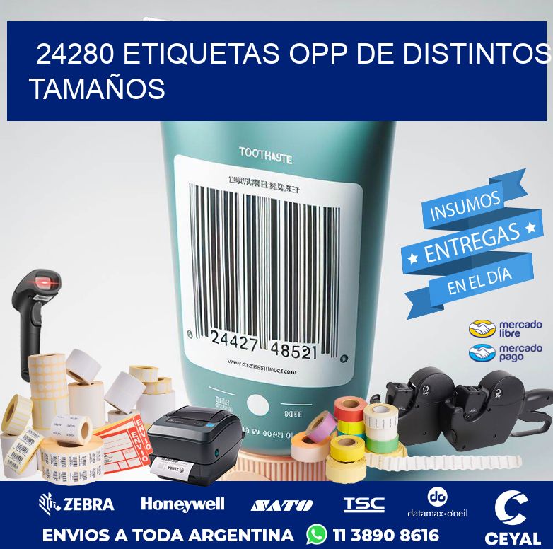 24280 ETIQUETAS OPP DE DISTINTOS TAMAÑOS