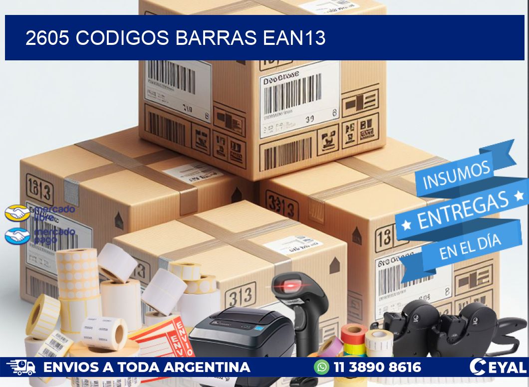 2605 CODIGOS BARRAS EAN13
