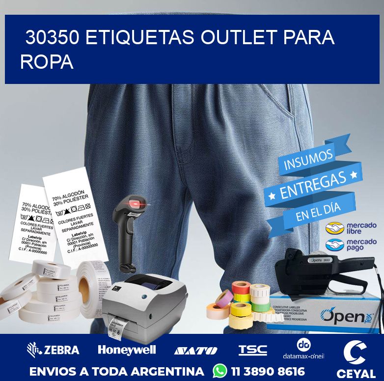 30350 ETIQUETAS OUTLET PARA ROPA