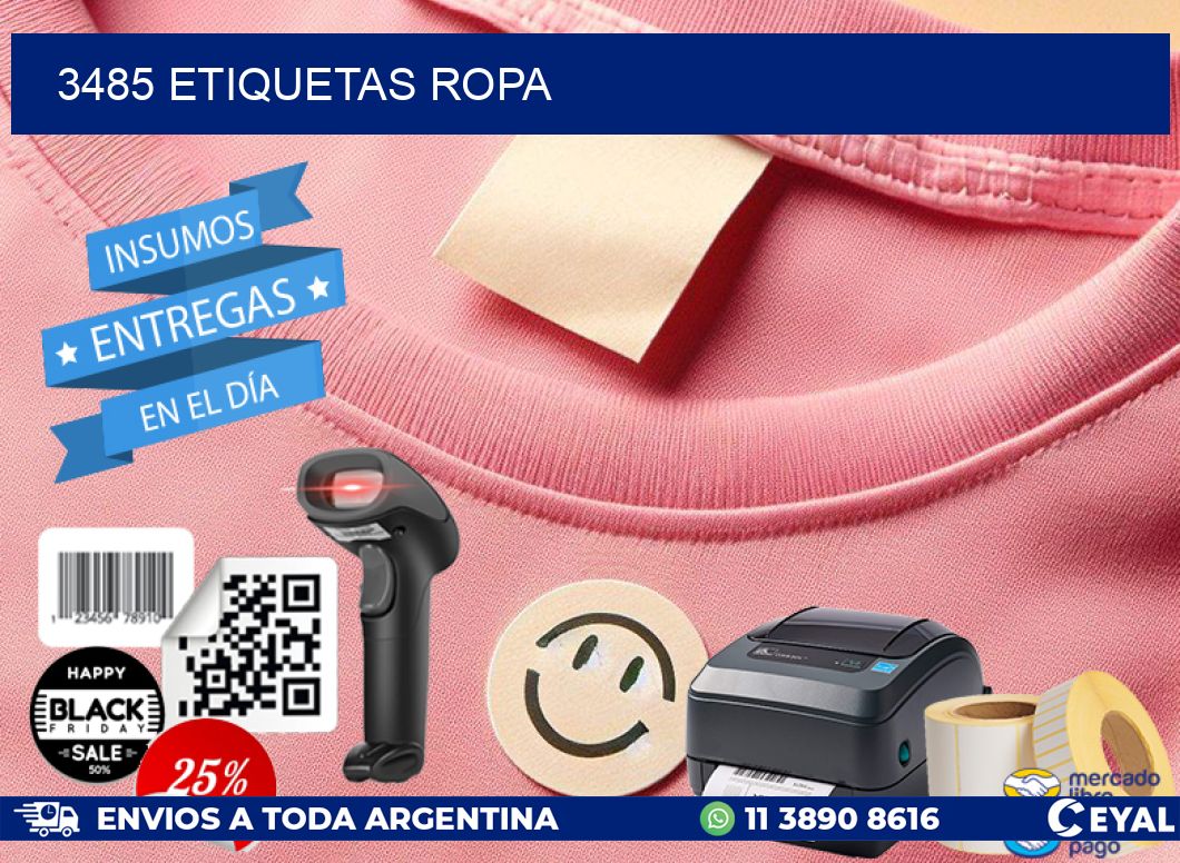 3485 ETIQUETAS ROPA