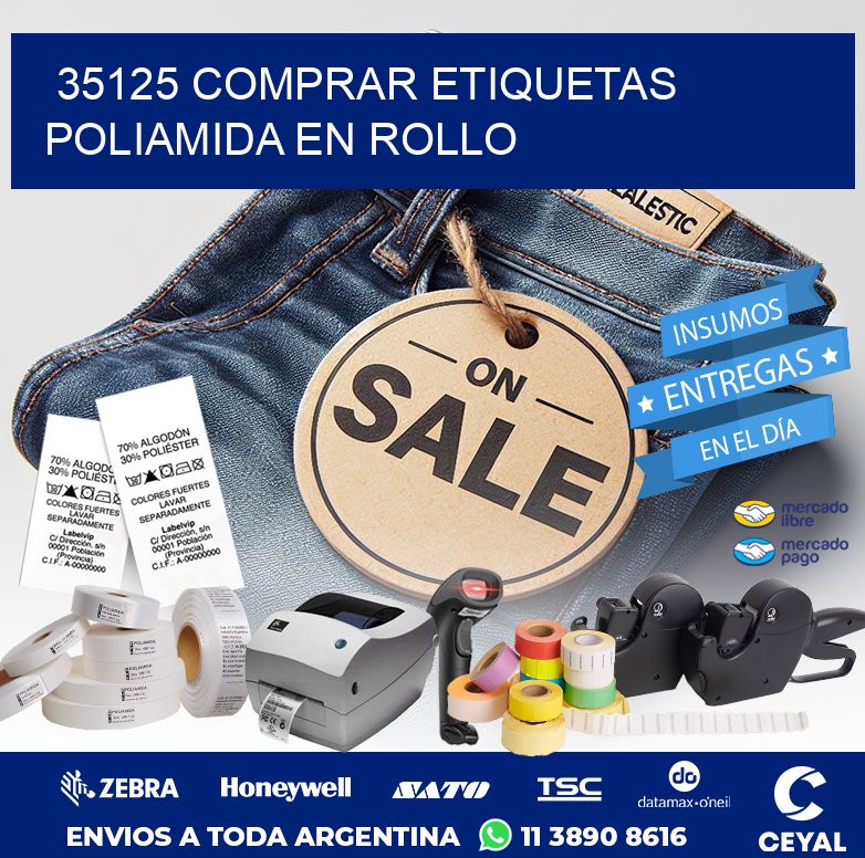 35125 COMPRAR ETIQUETAS POLIAMIDA EN ROLLO