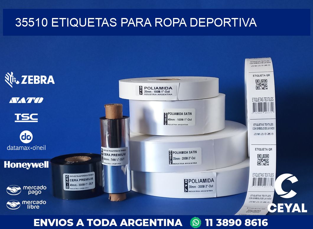 35510 ETIQUETAS PARA ROPA DEPORTIVA