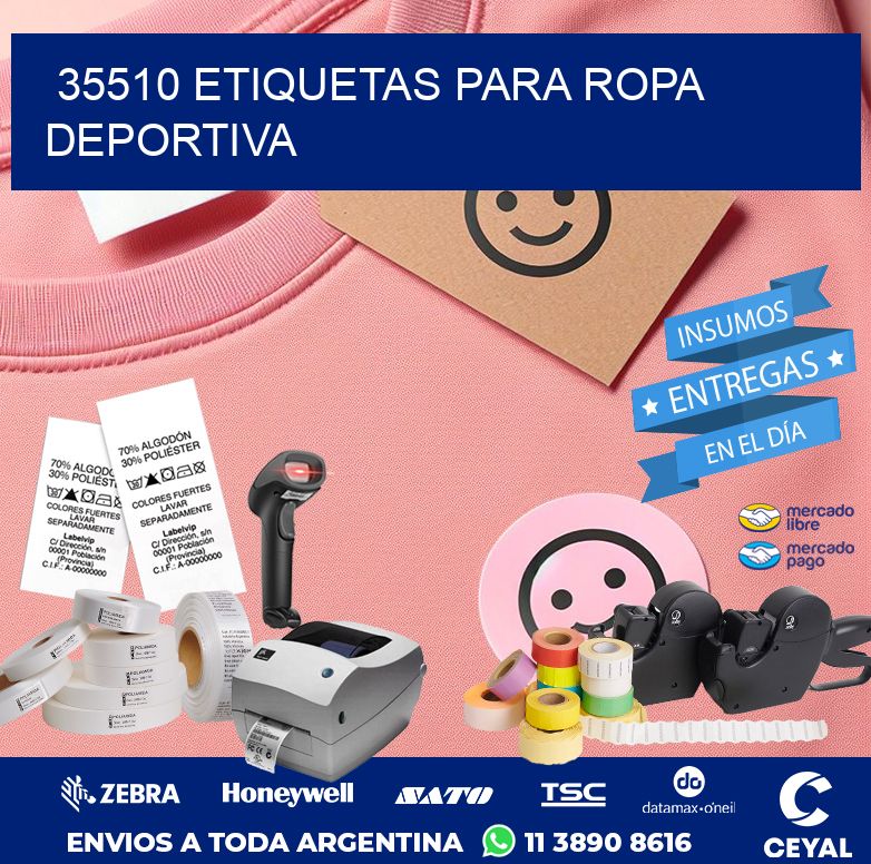 35510 ETIQUETAS PARA ROPA DEPORTIVA