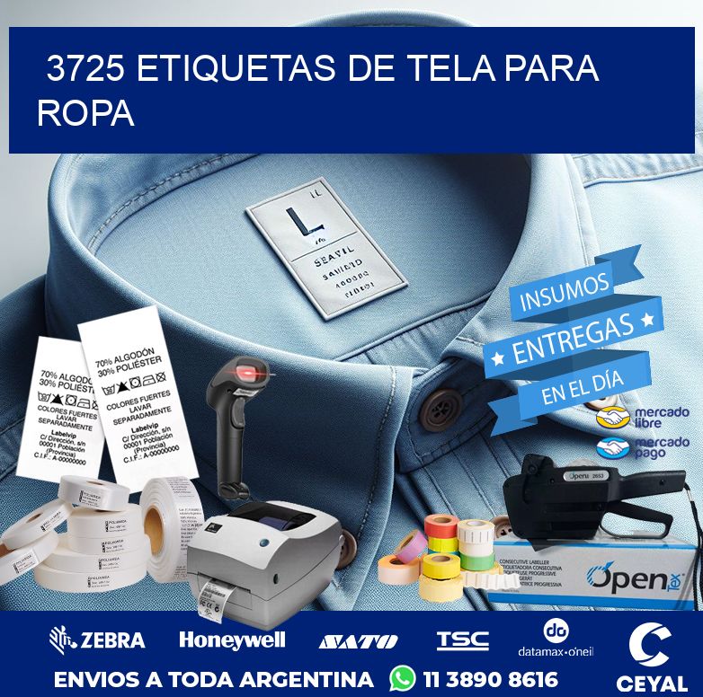 3725 ETIQUETAS DE TELA PARA ROPA