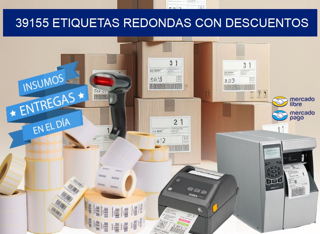 39155 ETIQUETAS REDONDAS CON DESCUENTOS