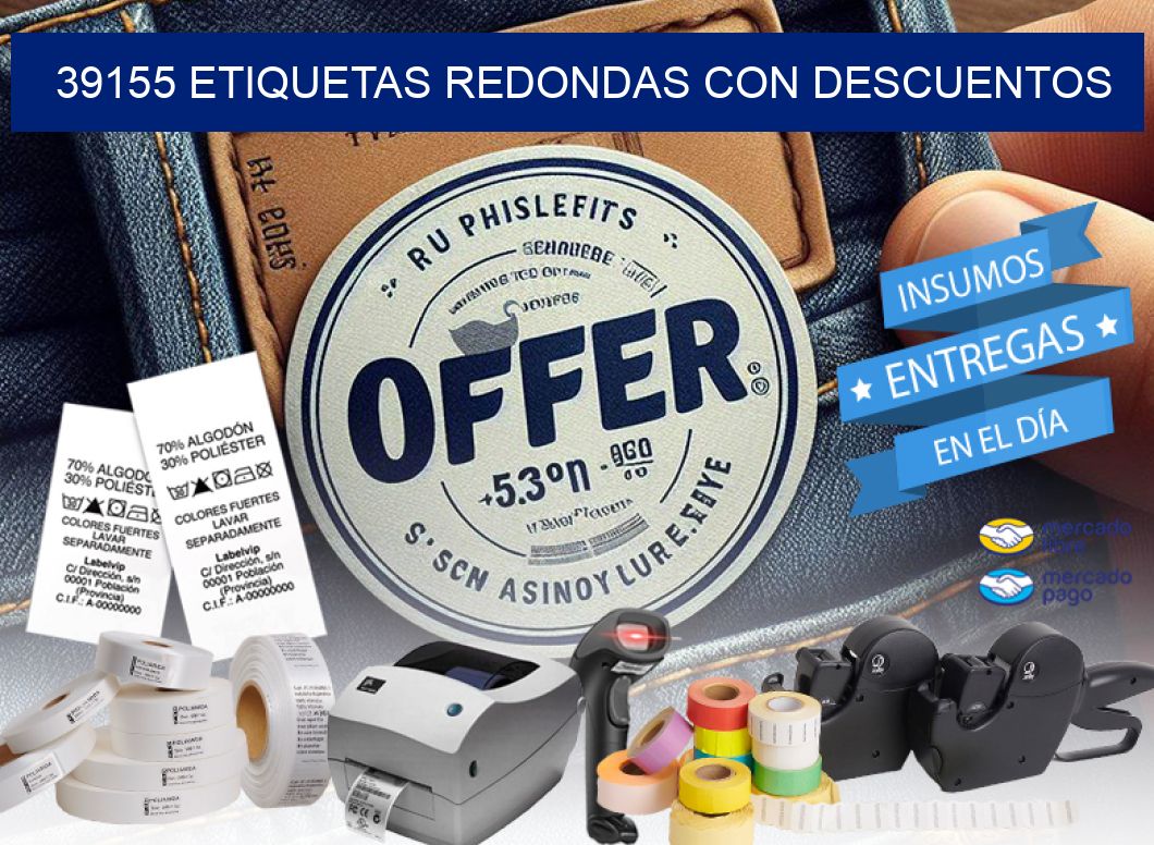 39155 ETIQUETAS REDONDAS CON DESCUENTOS